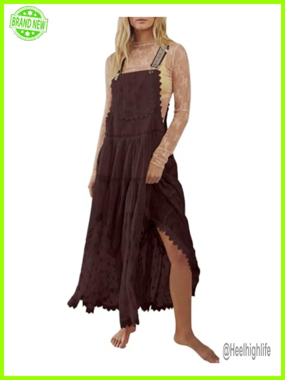Women Bohemian Floral Embroidered Maxi Dress Cotton Polyester Pockets
